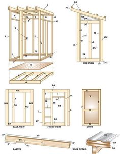 the plans for an outdoor storage shed