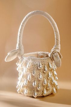 Bridal Handbags, Diy Bags Patterns, Bridal Bag, Lele Sadoughi, Potli Bags, Pearl Bag, Fancy Bags, Unique Bags