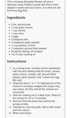 the instructions for how to make an egg roll