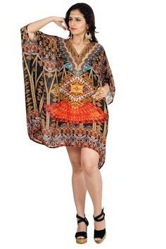 "ELEGANT , GORGEOUS & BEAUTIFUL ONE SIZE FIT ALL Length 32\" ( 82cm ) Heavily Embellished Short kaftan Material: 100% Silk Quality: Excellent (Best Quality On Our Stock) Absolutely Perfect for any Occasion... Be it a Relaxing Evening Entertaining Family/Friends or A Wild Night Out on the Town with the Girls... you are sure to be the center of attention! Product Details: Condition : - Brand New Brand : - Sakhee Type : - Short Kaftan Ship Via DHL EXPRESS" Long Tunic For Beach Season, Silk V-neck Kaftan For Beachwear, Long Sleeve Beachwear Kaftan For Party, Bohemian Printed Party Kaftan, Silk Tunic Dress For The Beach, Boho Print Long Sleeve Kaftan For Beachwear, Long Sleeve Boho Print Kaftan For Beachwear, Long Sleeve Boho Kaftan For Beachwear, Flowy Beachwear Kaftan For Party