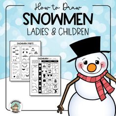 how to draw snowmen ladies and children