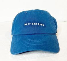 Best Dad Ever  Blue Fathers Day Adjustable Hat Baseball Cap  Brand New With Tags Feel Free To Ask Any Questions! Payment Required Immediately upon Acceptance of an offer Best Dad Ever, Hat Baseball, Adjustable Hat, Hat Cap, Baseball Cap, Fathers Day, Accessories Hats, Baseball Hats, Shoe Accessories