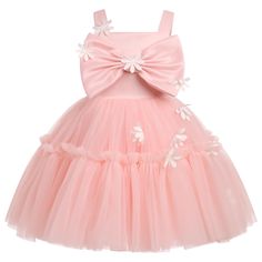 PRICES MAY VARY. NO SCRATCHY TO GIRLS SKIN - The main material of this baby girl wedding dress are polyester and cotton. Very soft tulle, breathable material, will keep your little princess comfortable all party long. Adorable infant baby girl summer dresses, summer sleeveless formal event dresses, little flower girl wedding bridesmaid dress, tutu tulle princess first / second birthday party dresses, baby christening baptism dress, blush pink flower girl dress with multi layered skirt, pink baby Blush Pink Flower Girl Dress, Valentine's Dress, Coquette Birthday, Pink Flower Girl Dresses, Dress Tutu, Formal Occasion Dress