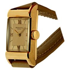 Patek Philippe 583r Vintage Rose Gold Rectangular Watch, Circa 1943 Classic Brown Watch Accessories With Rectangular Dial, Classic Analog Watch With Rectangular Dial, Classic Jewelry And Watches With Chronometer Rectangular Dial, Classic Analog Jewelry And Watches With Rectangular Dial, Vintage Brown Watch With Rectangular Dial, Classic Jewelry And Watches With Rectangular Dial, Antique Brown Watch Accessories For Formal Occasions, Classic Jewelry And Watches With Rectangular Subdials, Classic Yellow Gold Watch Bands With Rectangular Dial