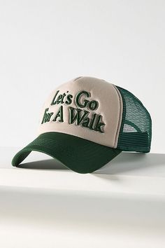 Worn/West Let's Go For a Walk Trucker Hat Stocking Stuffers For Her, Women Trucker, Go For A Walk, Green Fits, Christmas 2024, 50 Fashion, Boot Shop, Fall Trends, Christmas List