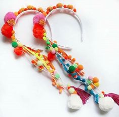 Handmade Candles Diy, Diy Carnival, Rakhi Design, Pom Pom Crafts, Pumpkin Art, Fabric Accessories, Diy Hair Bows, Foam Crafts, Diy Hair Accessories