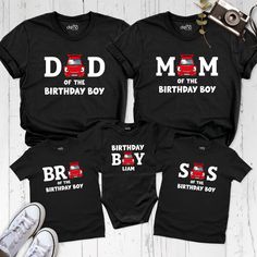 Car Birthday Boy  Matching Family Shirts, Mom Dad of Birthday Shirt, Custom Birthday Party Tee, Personalized Bday Outfit, Birthday Squad Tee Celebrate your special day in style with our Custom Car Birthday Shirt! Perfect for the entire family, this personalized birthday party tee makes the ultimate statement. Whether you're the mom or dad of the birthday star, our Custom Birthday Party Tee ensures everyone feels part of the celebration. Designed as a Personalized Bday Outfit, it's perfect for yo Family Matching Red Tops For Birthday, Happy Birthday Shirt, Birthday Squad Shirts, Birthday Designs, Matching Family Shirts, Outfit Birthday, Birthday Star, Car Birthday, First Birthday Shirts