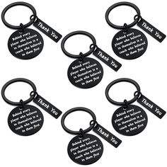 PRICES MAY VARY. Imported Pull On closure Machine Wash Rich Content: you will receive 6 pieces coach keychains, which are available in black color, and printed with the words [Behind every player who believes themselves is a coach who believed in them first], and each coach keychain is designed with a small pendant [thank you], enough quantity to meet your use and replacement needs Proper Size: the size of the round keychain pendant measures about 30 mm/ 1.18 inches, and the [thank you] pendant measures about 8 x 25 mm/ 0.31 x 0.98 inches, lightweight and portable, will not take up too much space, convenient to carry and store Reliable Material: these coach gifts are made of quality stainless steel material, sturdy, safe, reliable, not easy to rust, break or fade, designed with double ring Coach Keychains, Coach Appreciation Gifts, Coach Appreciation, Round Keychain, Soccer Coach, Coach Keychain, Sports Meet, Baseball Coach, Athletic Trainer