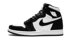 The women’s Air Jordan 1 “Panda” is a special edition of the iconic silhouette designed just for women. The unique construction of the classic Jordan 1 High features a white leather base with black faux fur panels. The clean two-tone look is reminiscent of the original black and white Air Jordan 1 colorway from 1985, with the furry construction putting a new twist on the OG look. The shoe is finished with metal Air Jordan “Wings” logos on each ankle in white. Each pair also comes with black and Air Jordan 1 Panda, Jordan 1 Panda, Womens Air Jordan 1, Womens Air Jordan, Обувь Air Jordan, Boty Nike, Jordan 1 Black, Dr Shoes, Jordan Shoes Girls