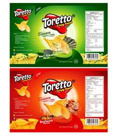 two packages of tortilla chips with different flavors