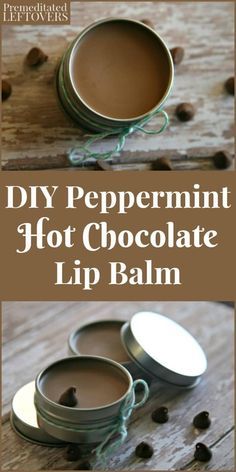 diy peppermint hot chocolate lip balm is an easy and delicious treat