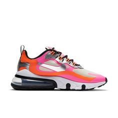 Nike Air Max 270 React Pink Orange CT1834-100 Air 270, Nike Air Max 270 React, Air Max 270 React, 270 React, Nike Air Max 270, Air Max 270, Stylish Sneakers, Pink Orange, Air Max