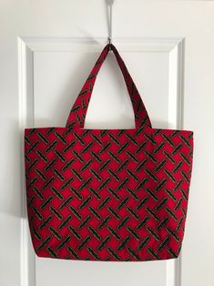 Handmade Ankara Print Tote Bagclassic African Fabric Tote - Etsy Red Square Bag For Daily Use, Red Tote Box Bag With Handles, Reversible Square Bags, Red Box Bag With Handles For Daily Use, Red Box Bag For Daily Use, Red Rectangular Box Bag With Handles, Red Rectangular Bag With Large Capacity, Large Rectangular Canvas Shopping Bag, Large Capacity Red Rectangular Bag