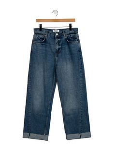 Reformation Wide Leg JeansBlueMedium Wash with High-Rise5 PocketsRaw-Edge TrimFit:Jeans by Reformation typically fit true to size. Jeans Reformation, High Rise Wide Leg Jeans, Wide Leg Jeans, Leg Jeans, Wide Leg, High Rise, Organic Cotton, Clothes For Women, Clothes