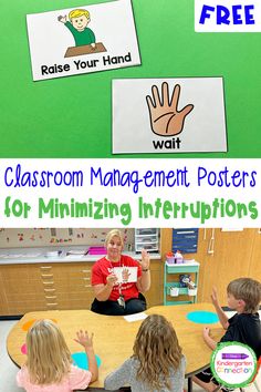 Stress less and grab these free Classroom Management Posters for helping students remember not to interrupt, and to raise their hand! Kindergarten Classroom Organization, Classroom Procedures, School Management, Classroom Rules, Pocket Chart, Classroom Supplies, How To Gain Confidence, Kindergarten Teachers, Kindergarten Classroom