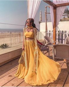 Haldi Ceremony Outfit, Nikkah Dress, Traditional Indian Dress, Indian Look, Peplum Tops