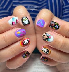 Coco Theme Nails, Disney Coco Nails, Coco Inspired Nails, Nails 2014, Disney Coco, Holloween Nails