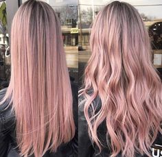 Blush hair is one of the hottest hair color trends this season. Check out 9 other shades of refreshing spring hair color! Tuns Bob Lung, Spring Hair Color Trends, Light Pink Hair, Hair Color Rose Gold, Pastel Pink Hair, Hot Hair Colors, Spring Hair Color, Spring Hair