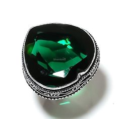 Complete your look for a glamorous evening in this gorgeous Sterling Silver Ring studded with Chrome Diopside. This will go well with all of your dresses and are attention seeking. ------------------------------------------ Welcome to Our Shop Silverstores ------------------------------------------ Handcrafted Natural Chrome Diopside Ring, Gemstone Ring, Green Band Ring, 925 Sterling Silver Jewelry, Anniversary Gift, Ring For Bride Description :- SKU:- ETC-2954 Metal:-  Sterling Silver Metal Pur Chrome Diopside Ring, Green Gemstone Ring, Attention Seeking, Birthday Gift Ring, Mom Ring, Party Rings, Girl Friend, Gift Ring, Green Gemstones