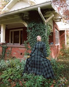 "The warmest dress ever! Handmade one-at-a-time with a super cozy anti-pill fleece in a muted black, green, and charcoal plaid. The stretchy fleece makes it comfortable, incredibly durable, and insulative (both against the cold and wet), and extremely easy to take care of. I love this new design so much--an ankle length prairie dress with a double breasted bodice that can be worn a number of ways depending on your mood. And yes, POCKETS! Two super huge drop-pockets are built into the front seams Plaid Maxi Dress, Blanket Dress, Full Length Skirts, Warm Dresses, Grey Plaid, Prairie Dress, Belted Dress, Dress Clothes For Women, Quality Clothing