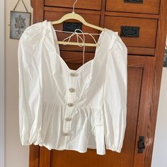 Size Med. Never Washed/Worn House White, Hill House, House On A Hill, Color White, Blouses, Womens Tops, Women Shopping, White, Color