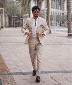 Men Linen Suit, Suit For Prom, Beach Wedding Suits, Costume Beige, Formal Tuxedo, Linen Men, Stylish Suit, Tuxedo Blazer, Linen Suits