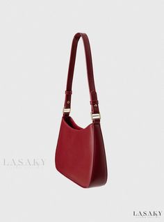 Lasaky - Chic Red Bag for the Modern Woman Trendy Red Shoulder Bag With Large Capacity, Red Shoulder Bag With Large Capacity For Office, Red Rectangular Bucket Bag With Large Capacity, Red Large Capacity Satchel For Office, Red Baguette Bag With Large Capacity For Daily Use, Red Large Capacity Shoulder Bag For Office, Red Office Satchel With Large Capacity, Large Capacity Red Satchel For Office, Large Capacity Red Shoulder Bag For Office