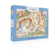 a puzzle box with an image of peter rabbit