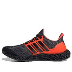 adidas Ultra 4D 5.0 'Black Solar Red' Core Black/Core Black/Solar Red Marathon Running Shoes/Sneakers Red Core, Black Core, Marathon Running Shoes, Marathon Running, Lion Tattoo, Running Shoes Sneakers, Stylish Sneakers, Perfect Pair, Adidas Sneakers