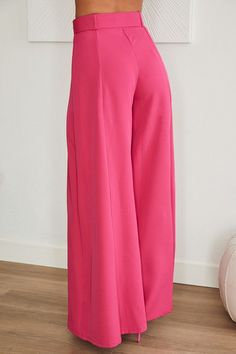 PALAZZO DRESS PANT – Beso de Sol Spring Workwear Viscose Wide Leg Pants, Spring Workwear Wide Leg Viscose Pants, Maxi Length Bottoms For Party, Fitted Viscose Bottoms For Party, Fitted Viscose Party Bottoms, Trendy Maxi Bottoms For Spring, Pink Flowy Wide Leg Bottoms, Chic Flare Bottoms In Solid Color, Trendy Maxi Length Bottoms For Spring