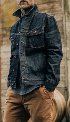 Mens Denim Jacket, Big Men Fashion, Best Mens Fashion