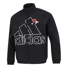 Men's adidas Mh Bp3 Wvjkt Large Logo Athleisure Casual Sports Woven Jacket Autumn Black HP1433 Casual Fall Windbreaker For Sports Events, Casual Track Jacket For Fall Sports Events, Casual Fall Track Jacket For Sports Events, Black Waterproof Track Jacket For Sports, Adidas Track Jacket With Three Stripes For Outdoor Activities, Sporty Three Stripes Track Jacket For Outdoor Activities, Sporty Track Jacket With Three Stripes For Outdoor, Sporty Track Jacket With Three Stripes For Outdoor Activities, Three Stripes Track Jacket For Outdoor Activities