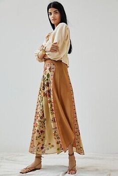 Great shopping ideas for New Anthropologie x Mes DemoisellesPleated Floral Maxi Skirt sz 6, Fashion Women's Clothing Frock And Frill, Anthropologie Style, Maxi Skirt Outfits, Fairy Clothes, Golden Sun, Floral Maxi Skirt, Skirts For Women, Women's Skirts, Skirts Maxi