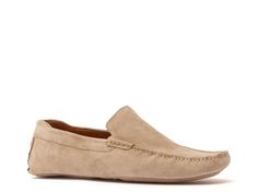 Anthony Veer William House Loafer Casual Suede Boat Shoes For Spring, Casual Slip-on Moccasins, Casual Suede Slip-on Boat Shoes, Casual Suede Boat Shoes, Casual Beige Moccasins With Leather Footbed, Casual Beige Loafers With Leather Sole, Casual Slip-on Moccasins With Plain Toe, Casual Suede Moccasins For Spring, Casual Slip-on Suede Loafers