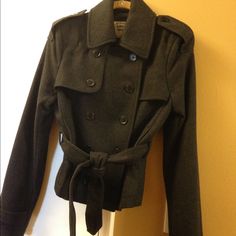 Dress Up Or Down In This: Waist Length, Wool, Charcoal Gray, Waist Belt, Button Down Front, Shoulder Buttons Can Be Used To Hold Your Purse In Place. New, Never Worn With Tag. Levis Jacket, Waist Length, Charcoal Gray, Waist Belt, Charcoal Grey, Levi's, Jackets & Coats, Jackets For Women, Dress Up