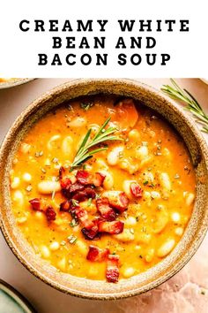 When comfort is calling, this White Bean and Bacon Soup delivers! Creamy, smoky, and packed with hearty goodness, it’s a go-to favorite that comes together in no time. Perfect for cozy nights or a quick, satisfying meal.  #ComfortFood #SoupSeason #WhiteBeanSoup #EasyMeals #HeartyRecipes