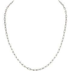 Classic Cartier Diamond Necklace For Formal Occasions, Classic Anniversary Necklace With Rectangular Links, Elegant Oval Sterling Silver Chain Necklace, Formal White Gold Oval Link Necklace, Elegant Formal Chain Necklace With Polished Finish, Luxury Oval Link Diamond Necklace For Formal Occasions, Luxury Oval Platinum Necklaces, Luxury Oval Platinum Necklace, Elegant Polished Chain Necklace For Formal Occasions