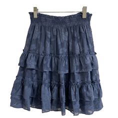 Dusty Blue Ruffled Layered Skirt By Lc For Kohls. Bnwt Elastic Waist. Embossed Floral Design. Blue Ruffle Skirt, Rose Gold Sequin Skirt, Black Flowy Skirt, Satin Pleated Skirt, Layered Ruffle Skirt, Ballerina Skirt, Silk Midi Skirt, Beaded Skirt, Tulle Maxi Skirt