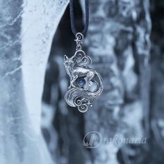 Amazingly detailed, openwork fox pendant, carefully designed, hand carved by me and then made in sterling silver. Adorned with a lovely, blue labradorite (4 mm) or a different stone (choose from the list - sunstone, carnelian, aventurine, peridot, amethyst...). It is a part of my collection of symbols celebrating our connection with Nature. Oxidized and polished.  Total length (including night themed, articulated bail) is 4.5 cm (1.77 in). It's width in the widest place is 2 cm (0.78 in). It's v Fox Pendant Necklace, Fox Magic, Magic Accessories, Magic Necklace, Fox Necklace, Fox Jewelry, Foxes Necklace, Fox Pendant, Silver Fox