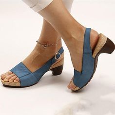 Category:Sandals; Upper Materials:PU Leather,Faux Leather; Season:Summer; Heel Type:Slingback Heel,Chunky Heel,Low Heel; Gender:Women's; Toe Shape:Peep Toe; Style:Casual,Vintage,Classic; Heel Height(inch):2-3; Outsole Materials:PU (Polyurethane); Occasion:Outdoor,Daily; Closure Type:Buckle; Pattern:Color Block,Solid Colored; 2024 Trends:Ankle Strap Sandals,Comfort Shoes,Block Heel Sandals; Foot Length:; Foot Width:; US Size:null; UK Size:14.5; EU Size:50 Elegant Chunky Heels, Gladiator Sandals Women, Medium Heel Shoes, Sandals 2023, Gladiator Shoes, Womens Gladiator Sandals, Women Heels, Womens Sandals Summer, Womens Chunky Heels