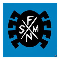 a black and blue poster with the words fnf nxm on it