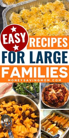 easy recipes for large families that are delicious