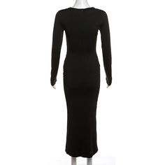 Please refer to our sizing chart for a guideline when choosing a size. 5 business days order processing time. 90% polyester 10% spandex. Fitted Solid Color Midi Maxi Dress, Spring Long Sleeve Maxi Dress With Side Slits, Stretch Maxi Length Long Sleeve Dress, Solid Color Full-length Fall Dresses, Winter Floor-length Long Sleeve Dress, Long Sleeve Fitted Maxi Dress With Side Slits, Solid Color Maxi Dress For Work, Fitted Maxi Length Long Sleeve Dress For Date Night, Fitted Maxi-length Long Sleeve Dress For Date Night