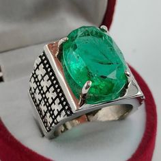 Oval Cut Rich Green Emerald Women Ring Sterling Silver 925 Handmade Green Emerald Ring Panna Zamurd Ring Product Type: Ring Ring Size: 5 US, 6 US, 7 US, 8 US, 9 US, 10 US, 11 US, 12 US, 13 US, 14 US, 15 US, 16 US Metal Type: Sterling Silver 925 Main Stone: Fluorite Emerald Main Stone Color: Green Handmade: Yes, Artisan Ring Type: Heated and Treated Lab Created This Sterling Silver Ring is a perfect gift for men and women. The ring showcases an elegant design with Unheated Untreated Fluorite Emerald stone. Get it for your loved one, or treatment yourself for a classic timeless style. Since these stones are natural stones, we cannot guarantee stone texture you will receive. Each ring will have different texture as you can see from photos. All orders come in a special gift box. Please contact Silver Emerald Ring With Polished Finish As Gift, Silver Oval Diamond Cut Signet Ring, Silver Emerald Ring With Polished Finish, Oval Faceted Rings For Jewelry Making, Faceted Oval Rings For Jewelry Making, Green Sterling Silver Signet Ring For Gift, Gift White Gold Hallmarked Emerald Ring, White Gold Emerald Ring With Diamond Cut For Gift, Silver Emerald Ring Gift