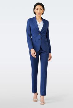 Our Hemsworth collection is a fan favorite for its durable wool composition and versatility. In an assortment of colors, trust that this is a fabric you'll return to on many occasions. Wool Pantsuit With Welt Pockets For Tailoring, Timeless Fitted Pantsuit For Workwear, Blue Three-piece Suit With Welt Pockets For Work, Professional Fitted Pantsuit, Wool Business Pantsuit With Notch Lapel, Wool Pantsuit With Notch Lapel For Business, Tailored Wool Pantsuit With Welt Pockets, Wool Pantsuit With Welt Pockets For Business, Professional Wool Suits For Office