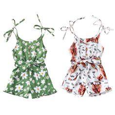 SPECIFICATIONS Season: Summer Pattern Type: All Over Print Gender: girls Item Type: rompers Department Name: baby Sleeve Length(cm): sleeveless Fit: Fits true to size, take your normal size Size (inch) 90 Length: 14.96 Bust: 21.26 Waist: 17.32 Advised Age: 12-18 Months 100 Length: 15.75 Bust: 22.05 Waist: 18.11 Advised Age: 18-24 Months 110 Length: 16.54 Bust: 22.83 Waist: 18.9 Advised Age: 2-3 Years 120 Length: 17.32 Bust: 23.62 Waist: 19.68 Advised Age: 3-4 Years 130 Length: 18.11 Bust: 24.41 Green Bubble Romper For Summer Beach, Green Bubble Romper For Beach In Summer, Green Summer Bubble Romper For Beach, Sleeveless Bubble Romper For Summer Vacation, Green Summer Beach Bubble Romper, Sleeveless Summer Bubble Romper With Floral Print, Casual Sleeveless Floral Print Bubble Romper, Sleeveless Floral Print Bubble Romper, Cute Green Jumpsuits And Rompers For Spring