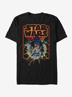 Luke Leia Han, Luke Leia, Comic Graphic, Star Wars Men, Star Wars Tshirt, Star Wars Shirts, Last Jedi, Slim Fit Shorts, Black Star