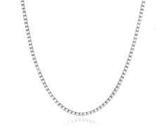 Our Classic White Crystal Pave Tennis Necklace Features Dozens Of Sparkly 2mm Crystals Along A Stunning Silver Chain. The Perfect Layering Piece To Have In Your Jewelry Collection. Diamond Tennis Necklace, Minimalist Necklace, 925 Sterling Silver Tennis Necklace, Cubic Zirconia Tennis Necklace, Cz Necklace, 2mm Round Cubic Zirconia Necklace, Diamond Tennis Chain Necklace, Choker Necklace, Birthday Gift, Holiday Gift, Anniversary Gift, Love Dainty. 💖 Receive a complimentary travel-sized jewelry Silver Diamond Tennis Necklace With Box Chain, Round Tennis Necklace With Box Chain For Anniversary, White Gold Tennis Necklace With Box Chain As Gift, Box Chain Tennis Necklace For Anniversary, White Gold Tennis Necklace With Box Chain, Silver Round Tennis Necklace With Box Chain, Silver Tennis Necklace With Box Chain, Classic Silver Diamond Necklace With Box Chain, Classic Silver Tennis Necklace With Box Chain