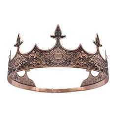 PRICES MAY VARY. KING CROWN-Adult Men King Crown in Antique Finish design gives you a regal look, makes you revisit historical memory and feel the changes of the times. Best men's tiara crown for costume and shows MATERIAL - Made of alloy and rhinestone. Alloy is with diamond look and hard texture for practicality and aesthetics. High-quality material will not broke and fade easily. It is friendly for environmental, it wearing comfortable. Have no nickel and lead, won’t make your skin allergenic Crowns For Men, King Crowns, Headband Men, King Crown, Metallic Party, Tiara Crown, Kings Crown, Metal Hair, Princess Bride