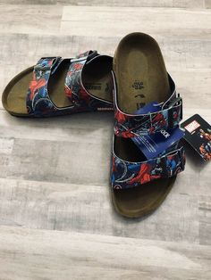 Birkenstock New York Marvel Spider 🕷 man Action Blue Boys/ Kids 34 / 220 ( USA size 3 ) Sandals With Straps. Condition is . Shipped with USPS Priority Mail. #R4 Sandals With Straps, Dansko Professional Clog, Marvel Spiderman, Boys Shoes, Strap Sandals, Slip On Sandal, Kids Boys, Priority Mail, Birkenstock